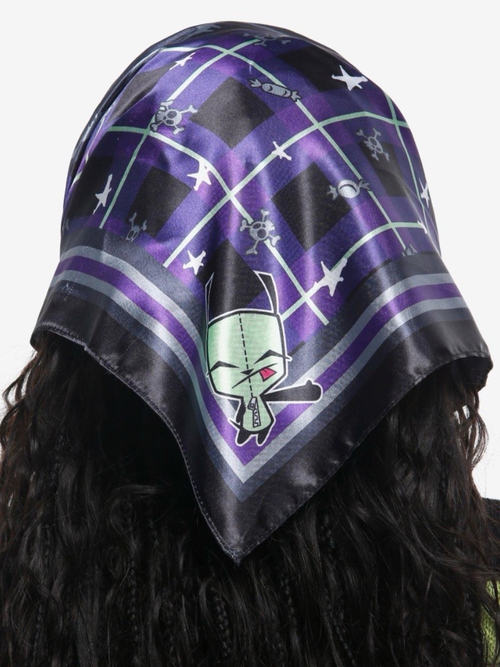 Invader Zim Checkered Multipurpose Bandana Head Scarf- New